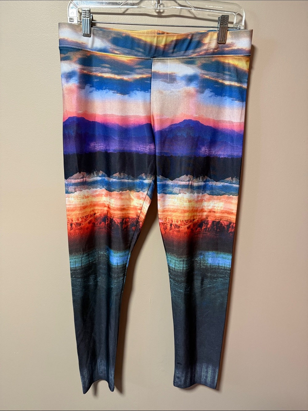 Kids Multicolor Sunset Print Leggings